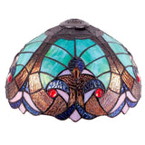 12 inch Green Liaison  Stained Glass Lampshade Only Werfactory®  Fit for Tiffany Table Lamp