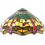 12 inch Dragonfly Stained Glass Lampshade Only Werfactory®  Fit for Tiffany Table Lamp