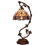 Tiffany Lamp Werfactory® Amber Bedside Table Lamp Dragonfly Desk Light