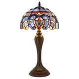 Stained Glass Lamp Werfactory® Tiffany Style Blue Purple Table Lamp