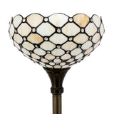Stained Glass Floor Torchiere Lamp Werfactory® Tiffany Cream Amber Torchiere Standing Light
