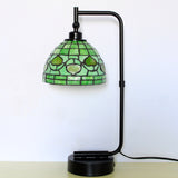 Werfactory® Tiffany Lamp Green Stained Glass Table Lamp 20" Tall