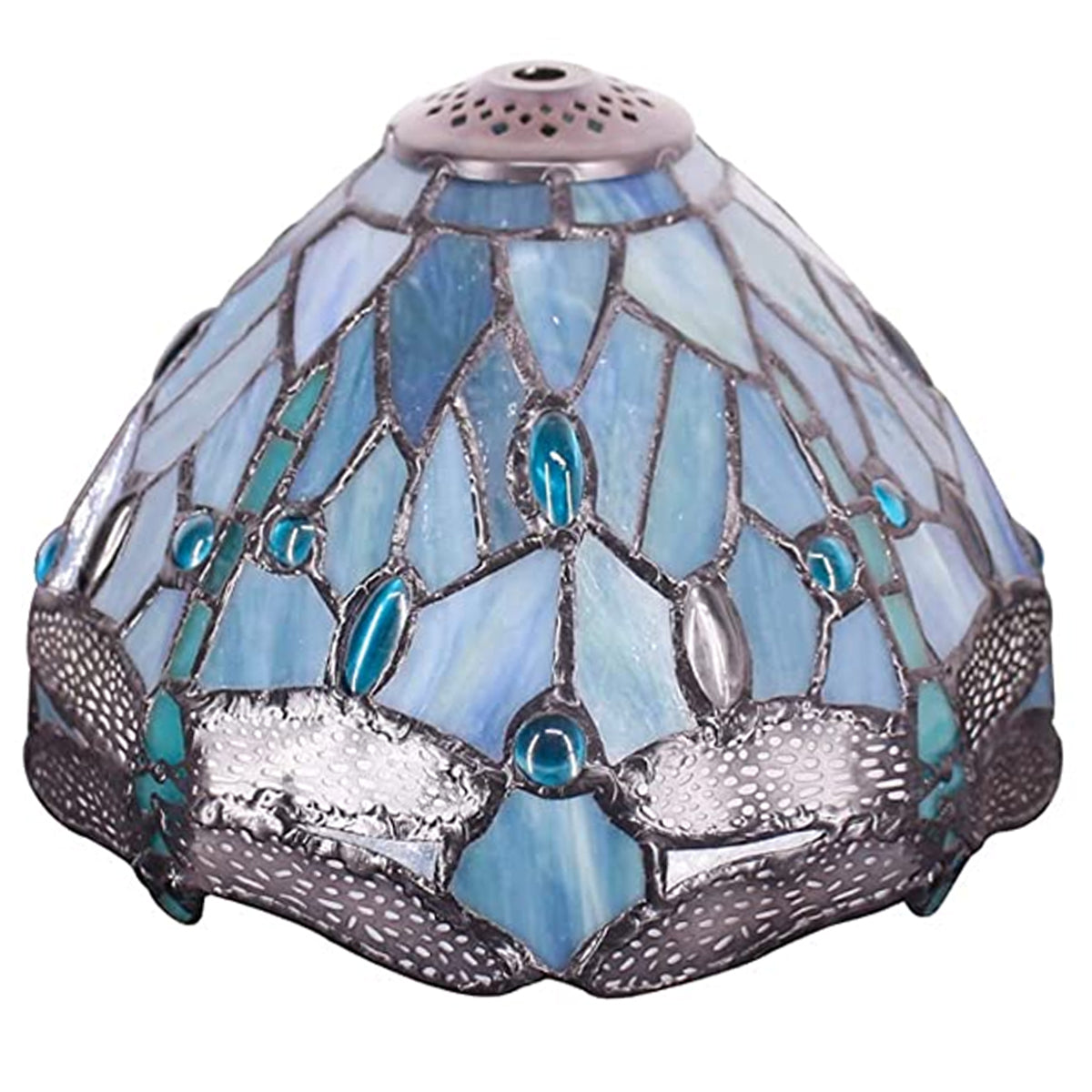 8 Inch Tiffany Lamp Shade Only  Werfactory® Dragonfly Stained Glass lampshade