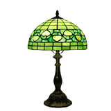 Werfactory® Tiffany Table Lamp W12H19 Inch Green Heart-Shaped Stained Glass Lamp