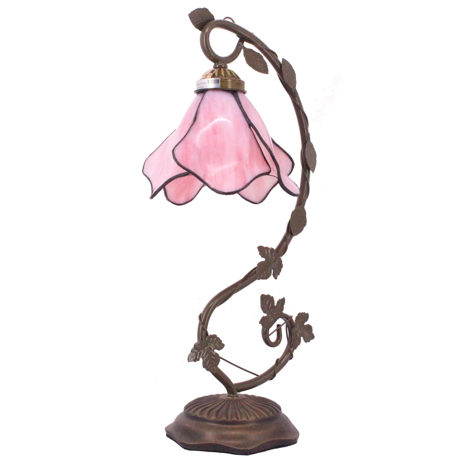 Tiffany Lamps Werfactory® Pink Stained Glass Bedside Lamp