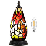 Werfactory® Tiffany Table Lamp Lighthouse Stained Glass Christmas Tree Maple Leaves Light
