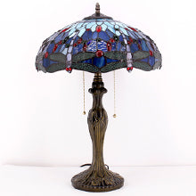 Stained Glass Lamp Shade Replacement Werfactory® Tiffany 16X8 Inch Sea Blue Dragonfly Style Lampshade Only