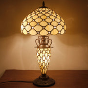 Tiffany Table Lamps Werfactory® Cream Stained Glass Mother-Daughter Light
