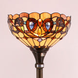 Werfactory® Serenity Victorian Torchiere Tiffany Floor Lamp Uplight