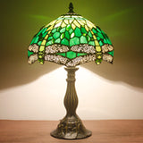 Tiffany Table Lamps Werfactory® Green Stained Glass Dragonfly Light