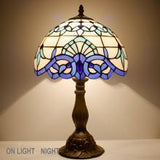 Tiffany Table Lamps Werfactory® Navy Blue Baroque Stained glass Light