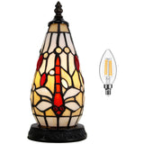 Werfactory® Tiffany Table Lamp Lighthouse Stained Glass Christmas Tree Amber Dragonfly Light