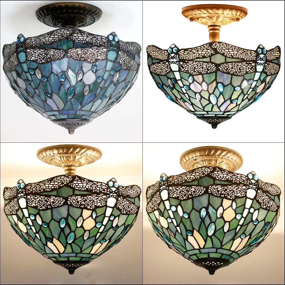 Werfactory® Tiffany Ceiling Lamp 12 Inch