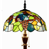 Werfactory® Tiffany Floor Lamp W16H70 Inch Stained Glass Grapes Style Reading Lamp