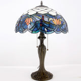 Stained Glass Lamp Shade Only Werfactory® Tiffany Lampshade Replacement 16X8 Inch Blue Lotus Flower