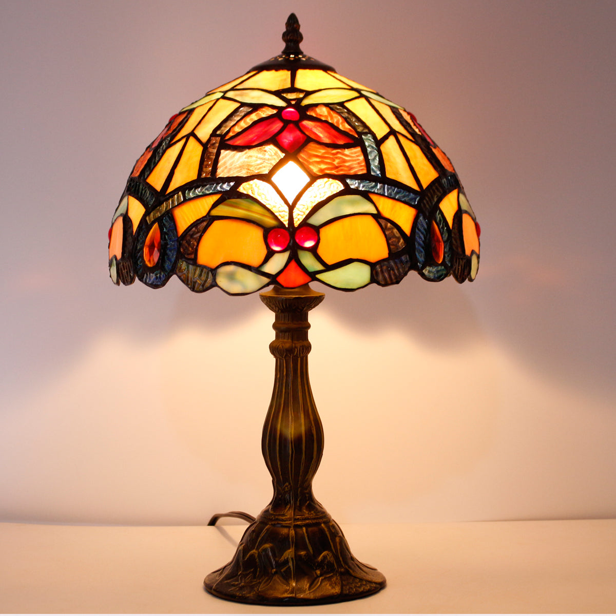 Stained Glass Style Lamp Werfactory® Tiffany Table Desk Reading