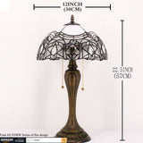 White Bent Stained Glass Table Lamp Werfactory® Tiffany Bedside Desk Light