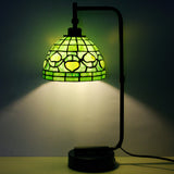 Werfactory® Tiffany Lamp Green Stained Glass Table Lamp 20" Tall