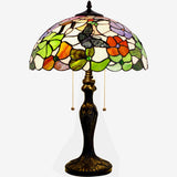 Werfactory® Tiffany Table Lamp 24 Inch Stained Glass Butterfly Style Reading Lamp