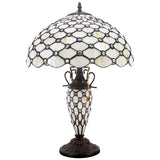 Tiffany Lamp Shade Only Werfactory® W16H7 Inch Stained Glass Crystal Pear Bead Lampshade Replacement