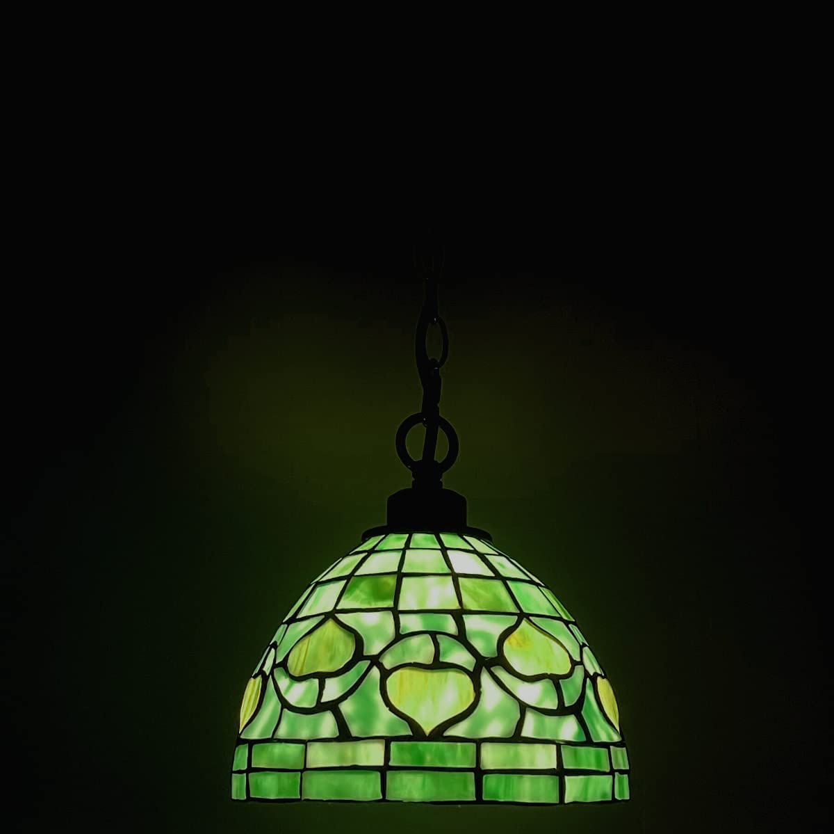 Werfactory® Small Tiffany Style Plug in Pendant Light Mini Stained Glass Chandelier