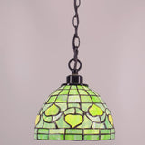 Werfactory® Small Tiffany Style Plug in Pendant Light Mini Stained Glass Chandelier