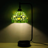 Werfactory® Tiffany Lamp Green Stained Glass Table Lamp 20" Tall