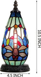 Werfactory® Tiffany Table Lamp Lighthouse Stained Glass Christmas Tree Blue Dragonfly Light