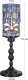Werfactory® Small Tiffany Lamp Mini Stained Glass Table Lamp Wide 4 Tall