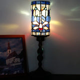 Werfactory® Small Tiffany Lamp Mini Stained Glass Table Lamp Wide 4 Tall