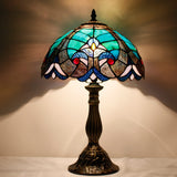 12 inch Green Liaison  Stained Glass Lampshade Only Werfactory®  Fit for Tiffany Table Lamp