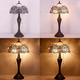 12 inch White Bent Stained Glass Crystal Lampshade Only Werfactory®  Fit for Tiffany Table Lamp