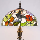 Werfactory® Tiffany Floor lamp, 70 inches high Butterfly Style Stained Glass Light