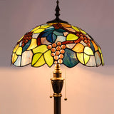 Werfactory® Tiffany Floor Lamp W16H70 Inch Stained Glass Grapes Style Reading Lamp