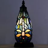 Werfactory® Tiffany Table Lamp Lighthouse Stained Glass Christmas Tree Dragonfly Bedisde Light
