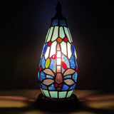 Werfactory® Tiffany Table Lamp Lighthouse Stained Glass Christmas Tree Blue Dragonfly Light