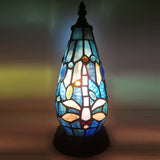 Werfactory® Tiffany Table Lamp Lighthouse Stained Glass Christmas Tree Dragonfly Bedisde Light