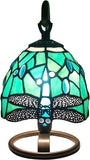 Werfactory® Tiffany Night Light, Stained Glass, Mix-Color Dragonfly Table Lamp