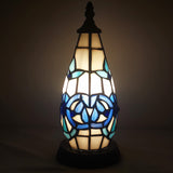 Werfactory® Tiffany Table Lamp Lighthouse Stained Glass Christmas Tree Navy Baroque Light