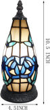 Werfactory® Tiffany Table Lamp Lighthouse Stained Glass Christmas Tree Navy Baroque Light