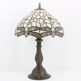 12 inch Dragonfly Cream  Stained Glass Lampshade Only Werfactory®  Fit for Tiffany Table Lamp