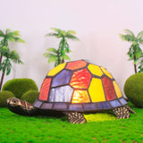 Werfactory® Tortoise Tiffany Turtle Lamp Stained Glass Cute Animal Table Lamp