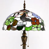 Werfactory® Tiffany Floor lamp, 70 inches high Butterfly Style Stained Glass Light