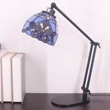 Werfactory® Tiffany Swing Arm Lamp Adjustable Stained Glass Lamp Baroque