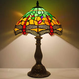 12 inch Dragonfly Stained Glass Lampshade Only Werfactory®  Fit for Tiffany Table Lamp