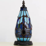 Werfactory® Tiffany Table Lamp Lighthouse Stained Glass Christmas Tree Blue Dragonfly Light