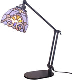 Werfactory® Tiffany Swing Arm Lamp Adjustable Stained Glass Lamp Baroque