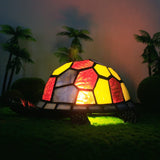 Werfactory® Tortoise Tiffany Turtle Lamp Stained Glass Cute Animal Table Lamp