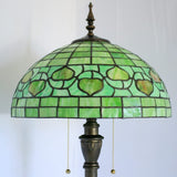 Werfactory® Tiffany Floor Lamp W16H70 Inch Green Stained Glass Apple Style Reading Lamp