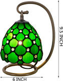 Werfactory® Tiffany Night Light, Stained Glass, Mix-Color Dragonfly Table Lamp